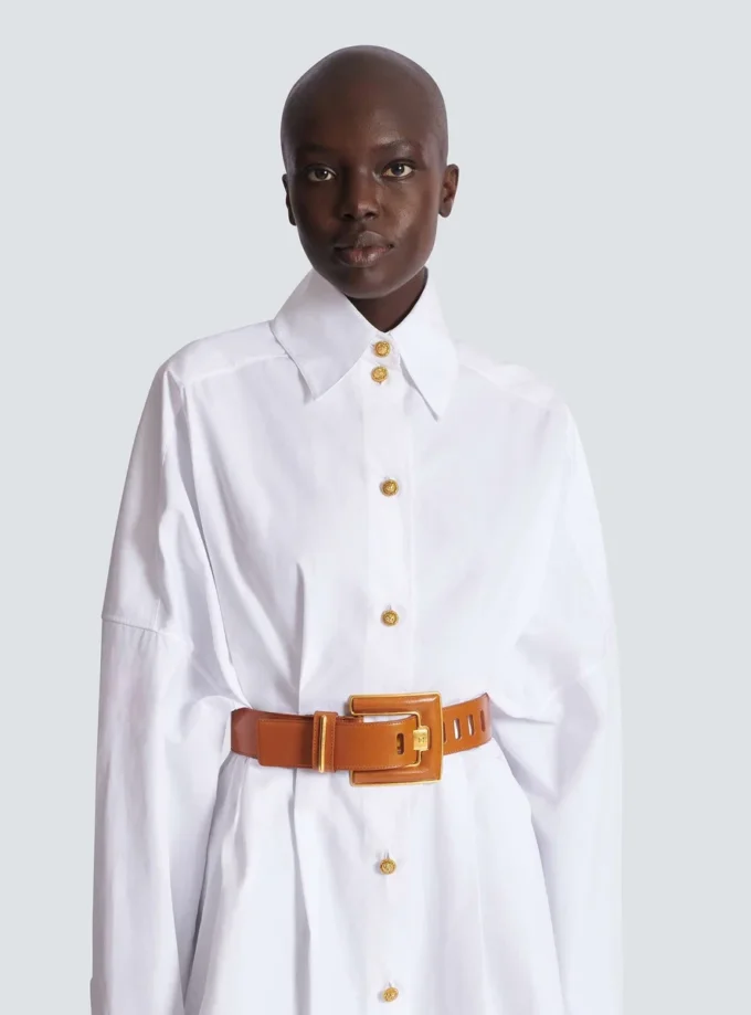 Anthem calfskin leather belt