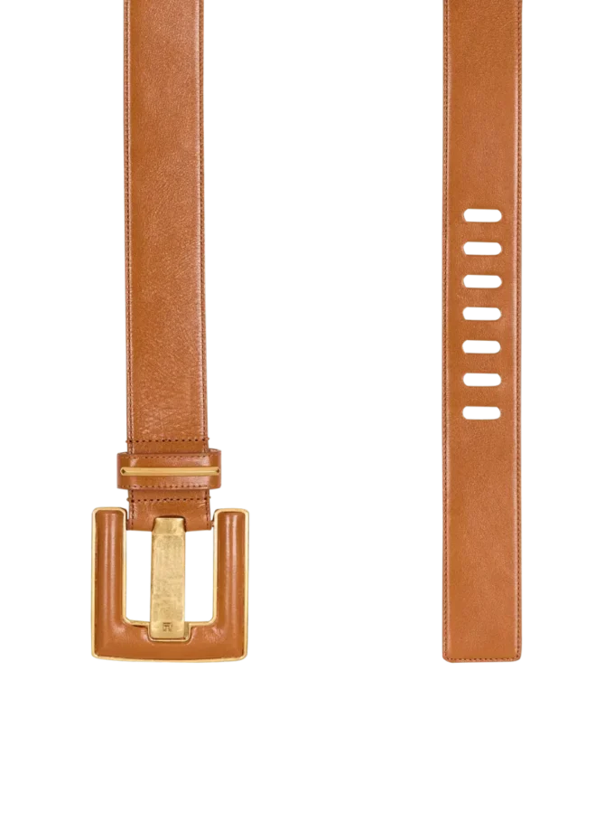 Anthem calfskin leather belt