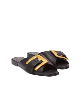 Anthem flat calfskin leather sandals