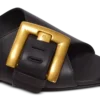 Anthem flat calfskin leather sandals