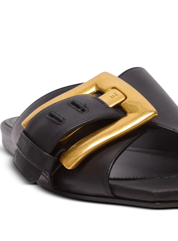 Anthem flat calfskin leather sandals