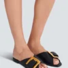 Anthem flat calfskin leather sandals