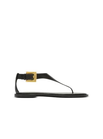 Anthem flat toe-post sandals in lambskin leather