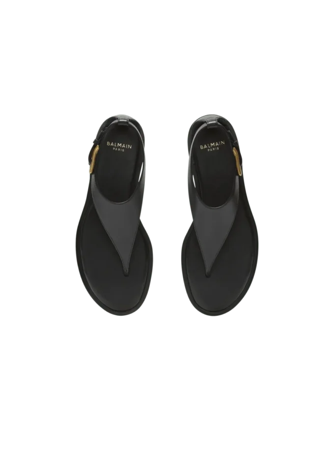 Anthem flat toe-post sandals in lambskin leather
