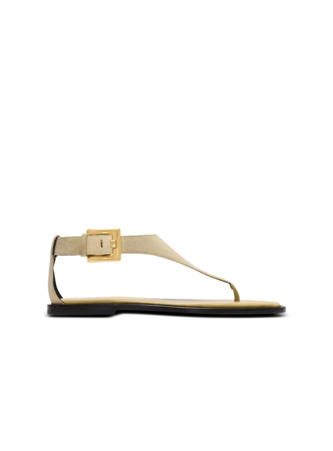 Anthem flat toe-post sandals in suede