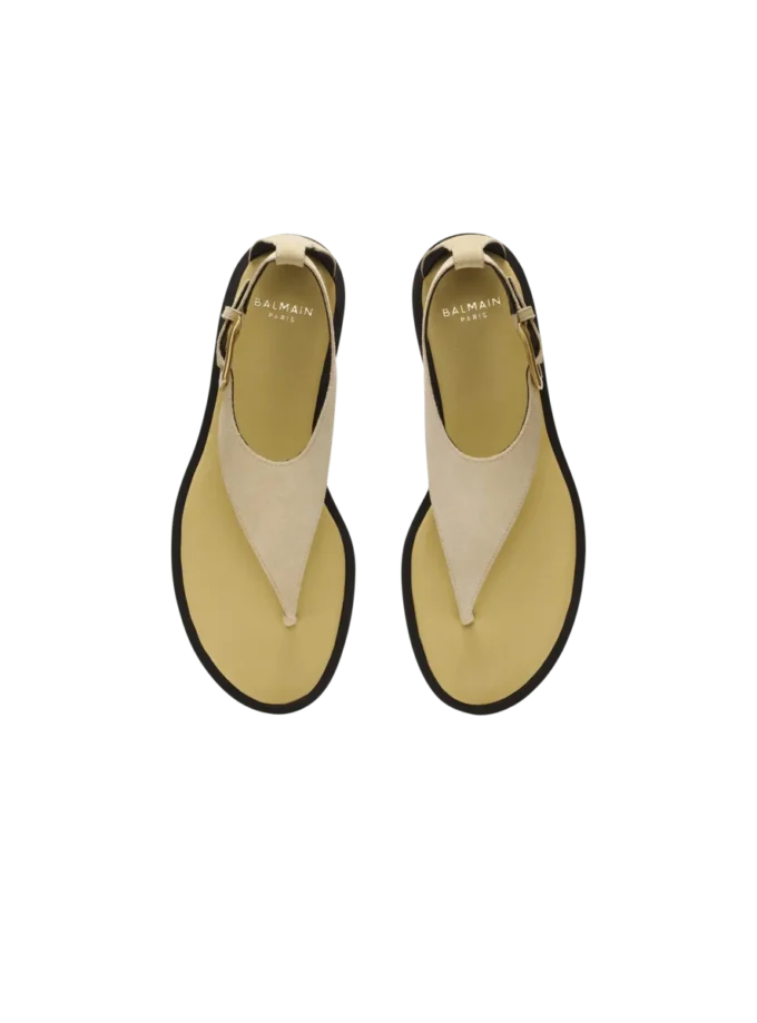 Anthem flat toe-post sandals in suede
