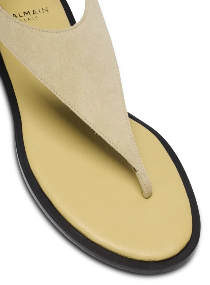 Anthem flat toe-post sandals in suede
