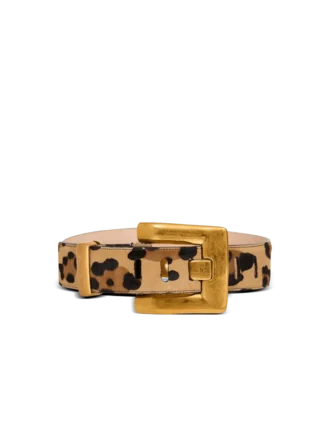 Anthem leopard print leather belt