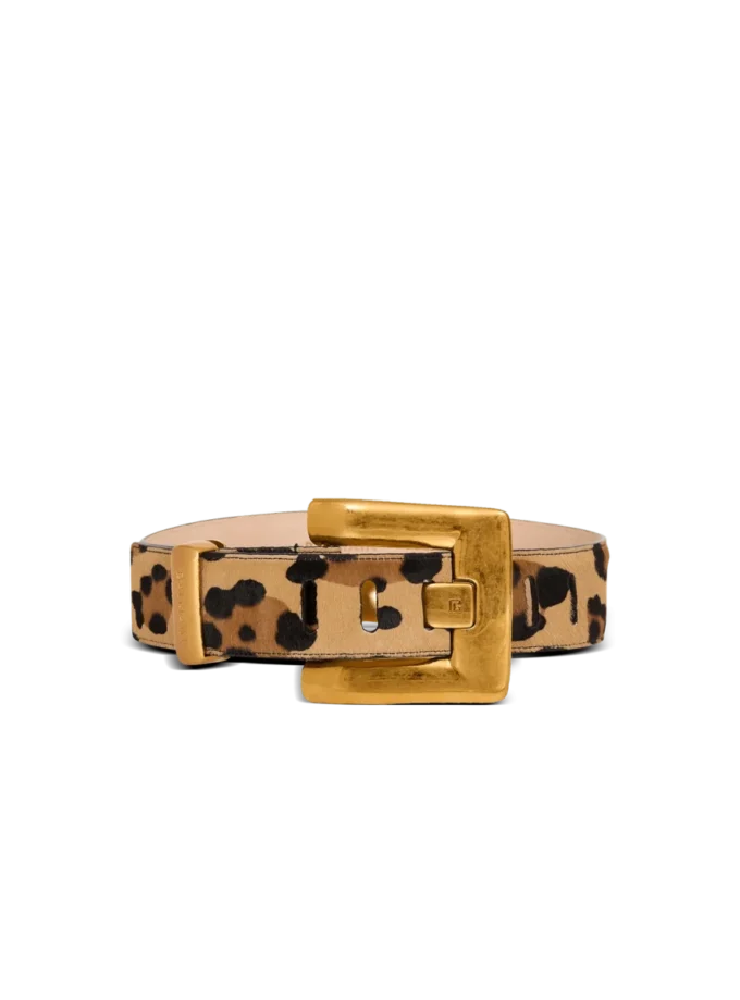 Anthem leopard print leather belt