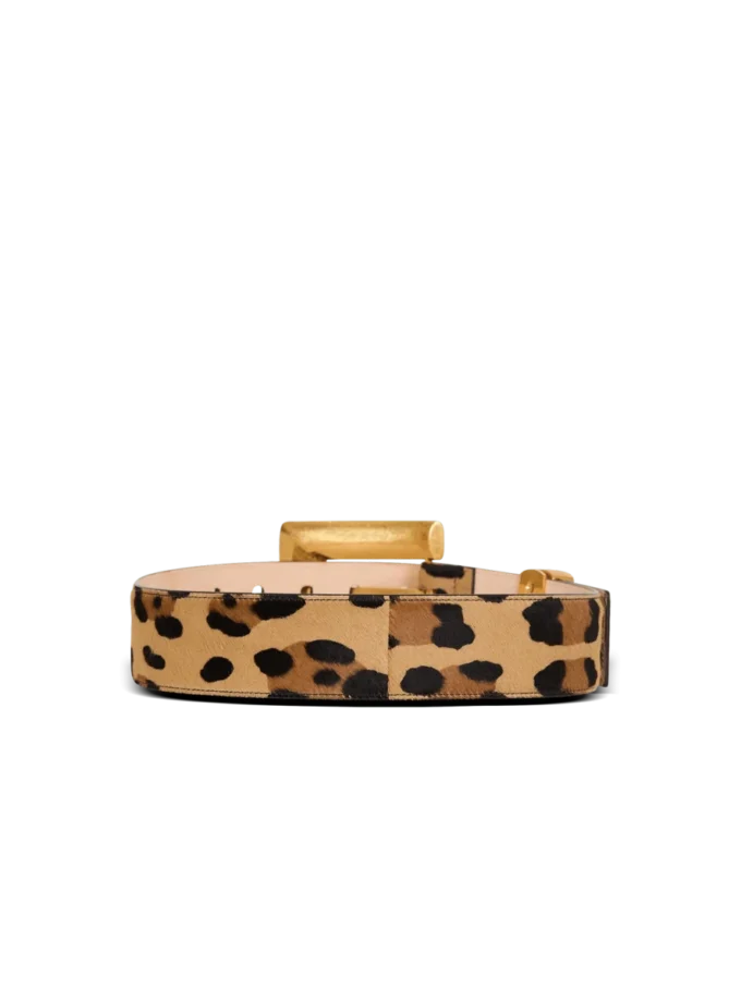 Anthem leopard print leather belt