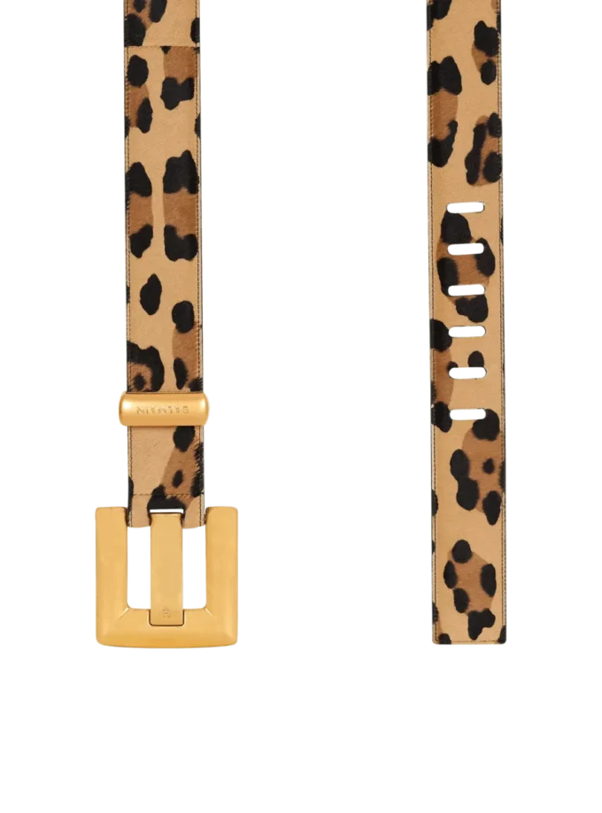 Anthem leopard print leather belt