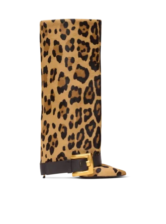 Anthem leopard print leather boots