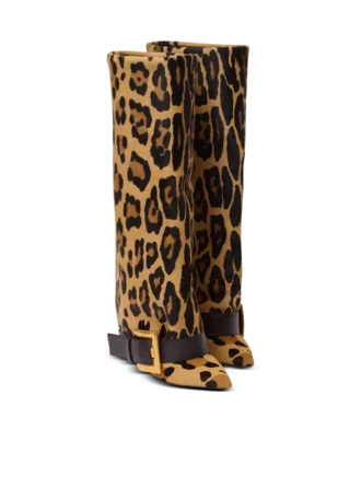Anthem leopard print leather boots