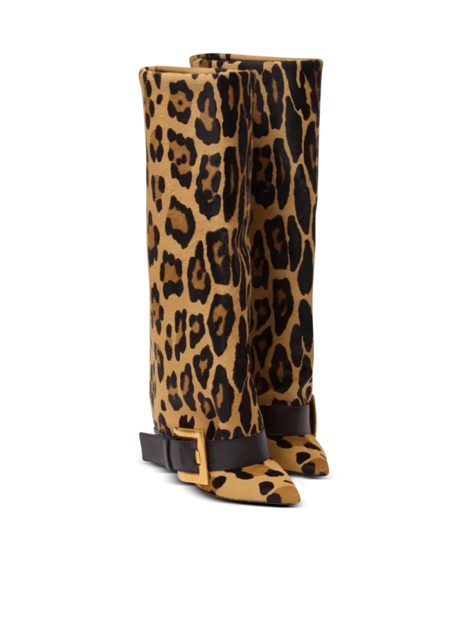 Anthem leopard print leather boots Anthem leopard print leather boots