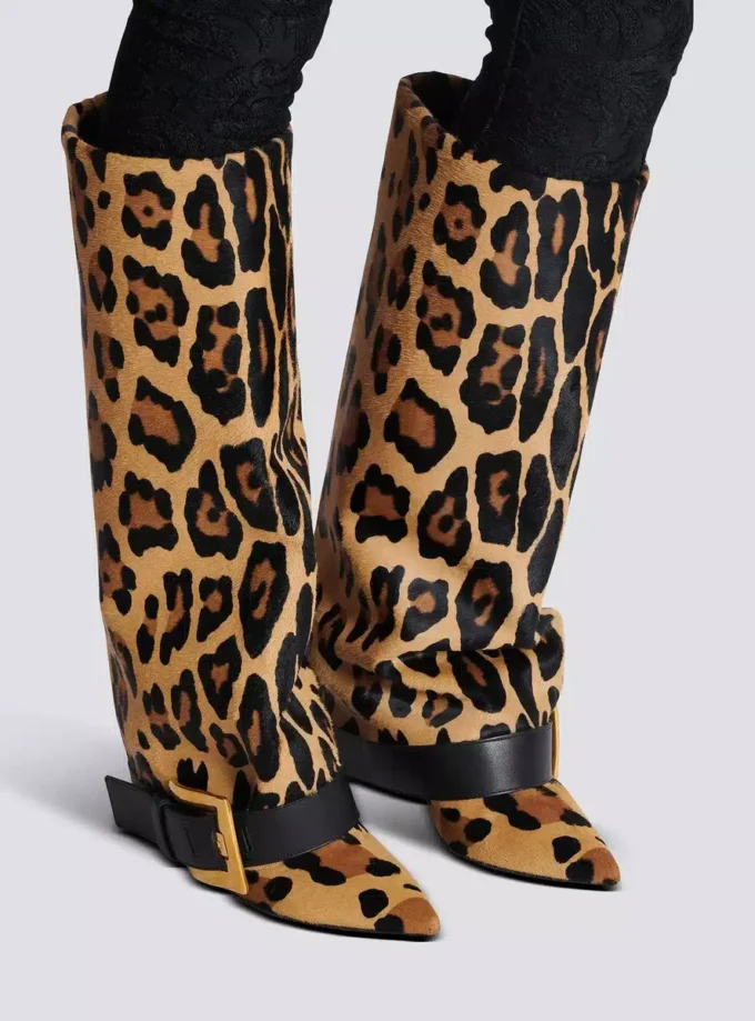 Anthem leopard print leather boots Anthem leopard print leather boots
