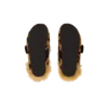Anthem leopard print ponyskin leather and faux fur mules