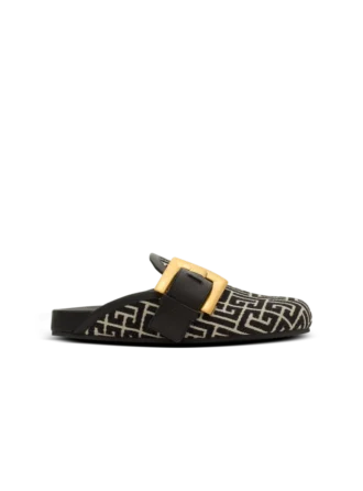 Anthem mules in jacquard canvas with PB monogram