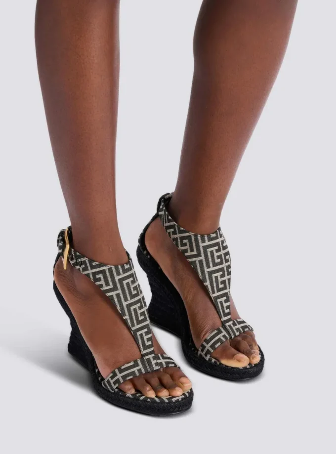 Anthem wedge espadrilles in monogram jacquard