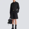 Asymmetric poplin shirt