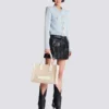B-Army 36 monogrammed canvas jacquard and leather tote bag