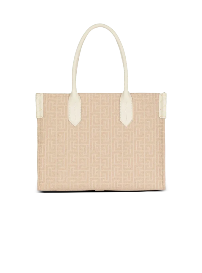 B-Army 36 monogrammed canvas jacquard and leather tote bag