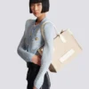 B-Army 36 monogrammed canvas jacquard and leather tote bag