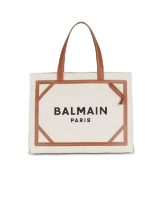 B-Army 42 canvas tote bag with leather details