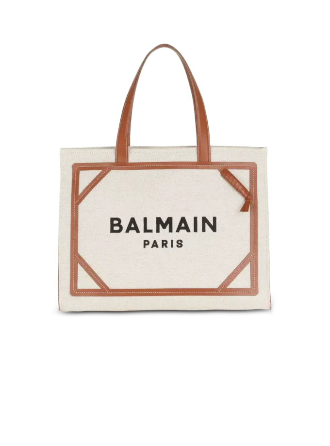 B-Army 42 canvas tote bag with leather details