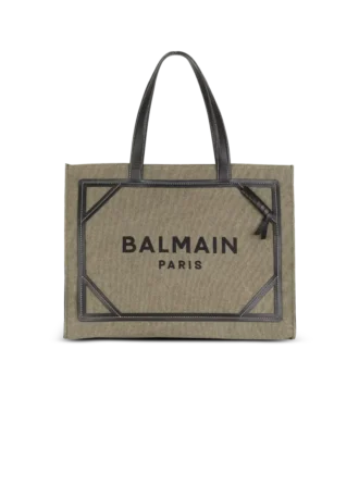 B-Army 42 canvas tote bag with leather details