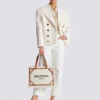 B-Army 42 canvas tote bag with leather details