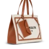 B-Army 42 canvas tote bag with leather details