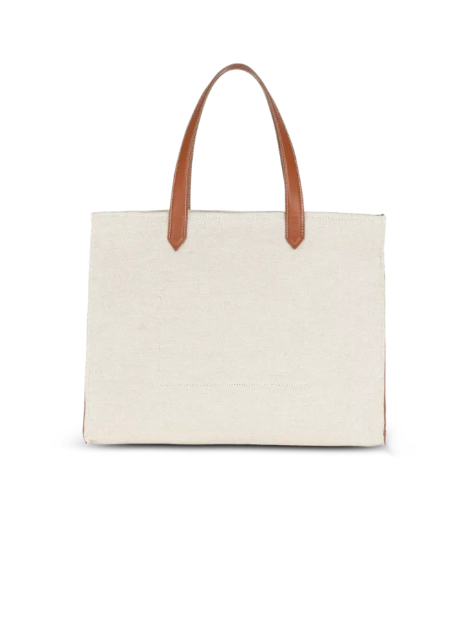 B-Army 42 canvas tote bag with leather details