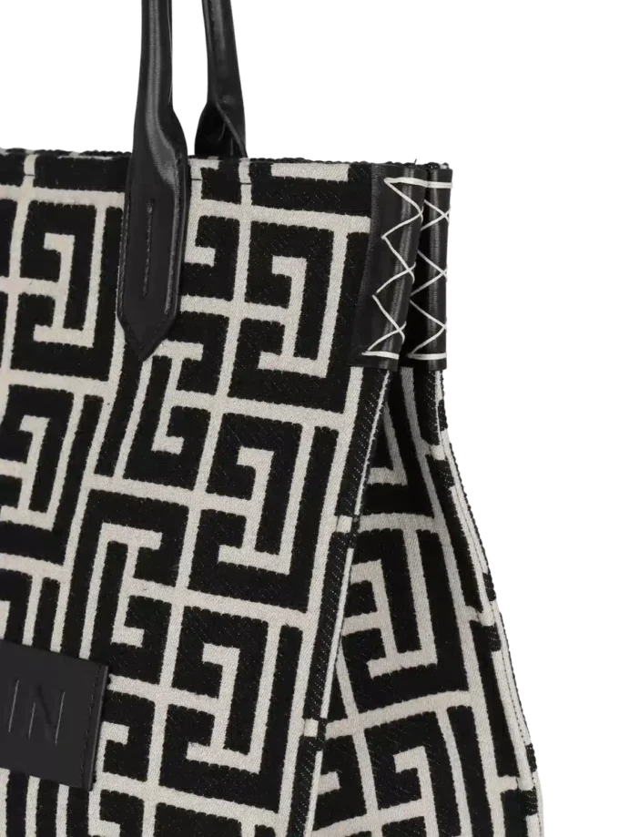 B-Army 42 monogram jacquard and leather Tote bag