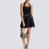 B-Army canvas bag with leather inserts