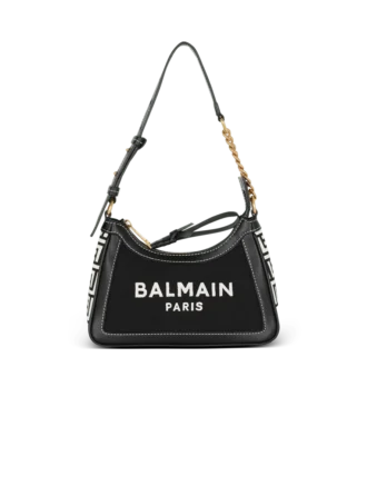 B-Army handbag in monogrammed canvas and leather