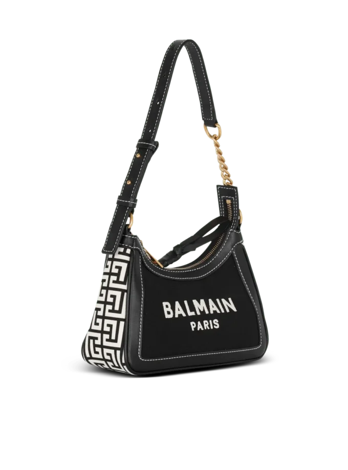 B-Army handbag in monogrammed canvas and leather B-Army handbag in monogrammed canvas and leather