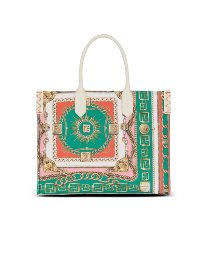 B-Army Medium tote bag in printed canvas B-Army Medium tote bag in printed canvas