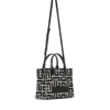 B-Army monogrammed jacquard and leather tote bag