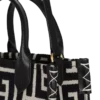 B-Army monogrammed jacquard and leather tote bag