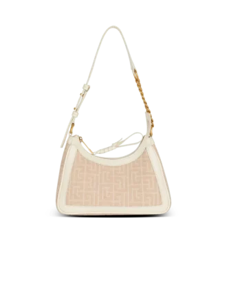 B-Army Shoulder bag in monogrammed jacquard canvas and leather
