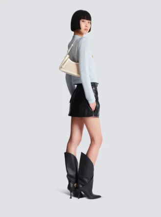 B-Army Shoulder bag in monogrammed jacquard canvas and leather
