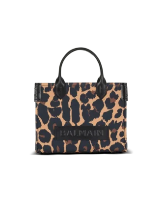 B-Army Small leopard print canvas tote bag