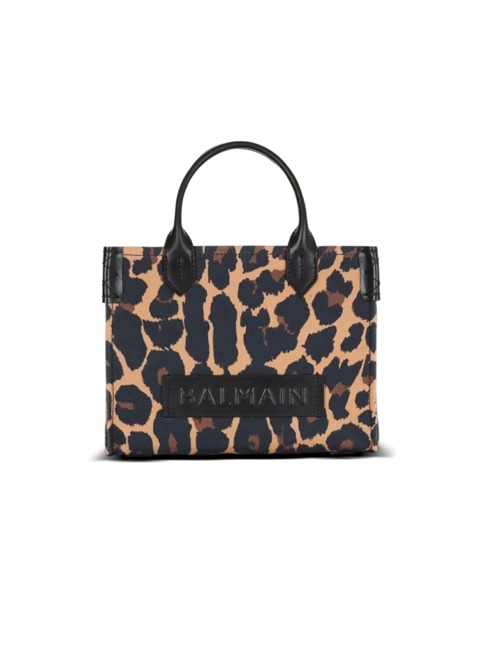B-Army Small leopard print canvas tote bag B-Army Small leopard print canvas tote bag