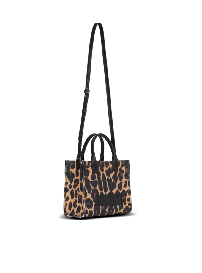 B-Army Small leopard print canvas tote bag B-Army Small leopard print canvas tote bag