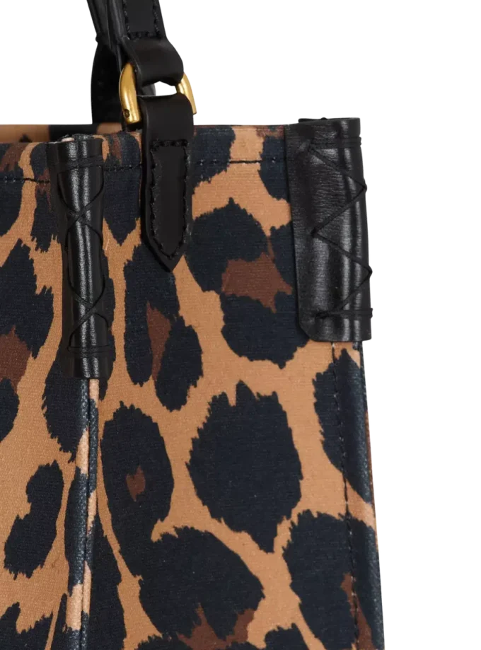 B-Army Small leopard print canvas tote bag B-Army Small leopard print canvas tote bag