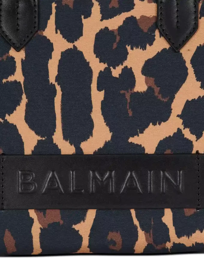 B-Army Small leopard print canvas tote bag B-Army Small leopard print canvas tote bag