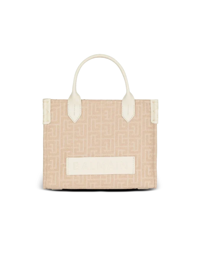 B-Army Small monogrammed canvas and leather tote bag B-Army Small monogrammed canvas and leather tote bag