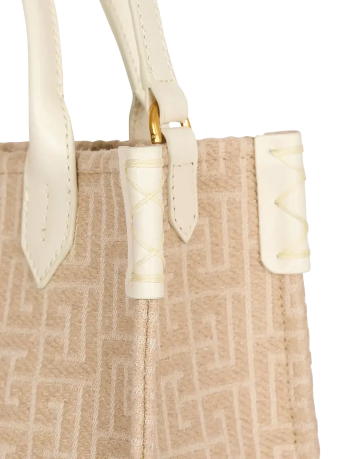 B-Army Small monogrammed canvas and leather tote bag B-Army Small monogrammed canvas and leather tote bag