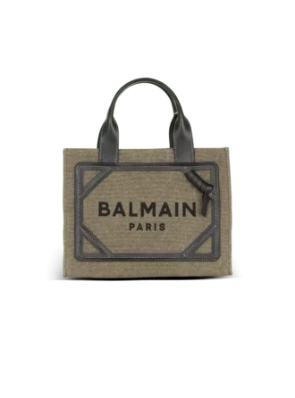 B-Army small tote bag in canvas and leather