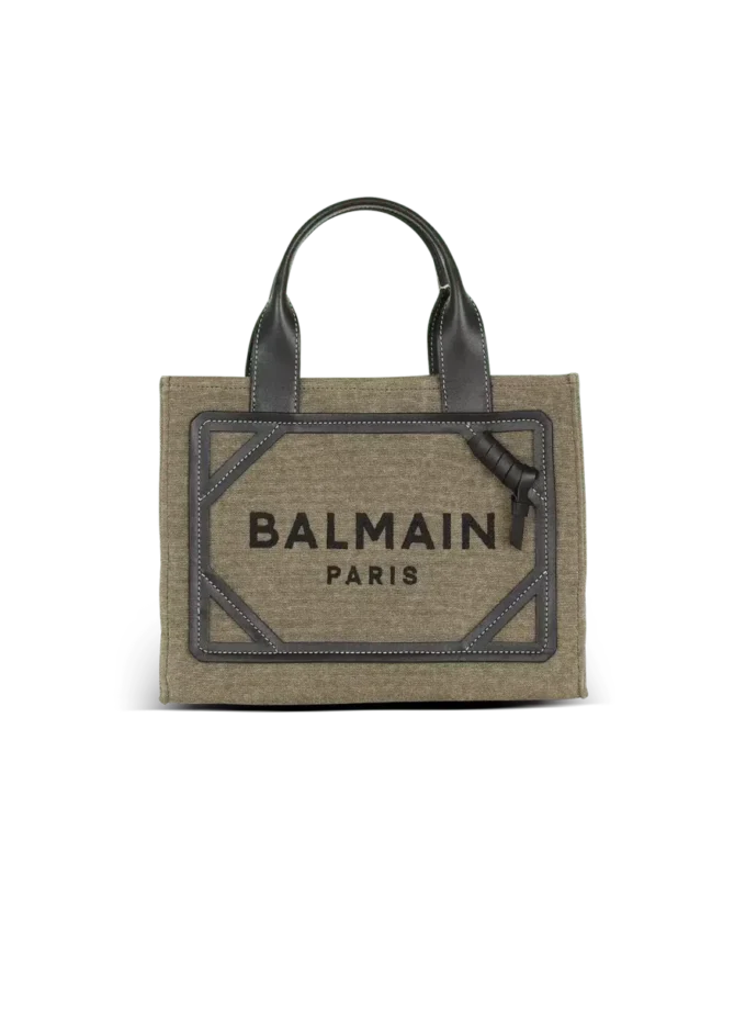 B-Army small tote bag in canvas and leather B-Army small tote bag in canvas and leather